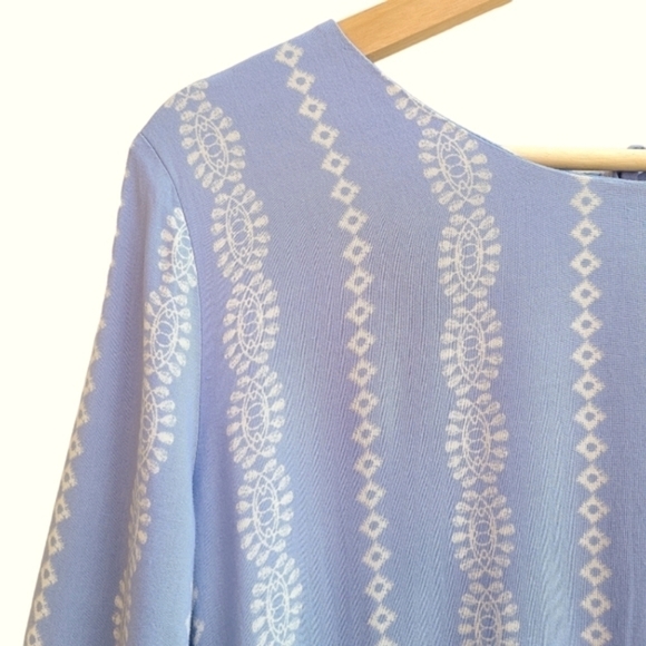 Miami Mini Shift Dress with Bell Sleeves and Back Tie - Picture 3 of 8